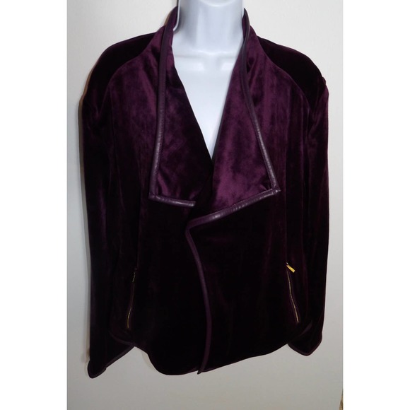 Calvin Klein Jackets & Blazers - CALVIN KLEIN Purple Trim Fly Away Jacket Size XL
